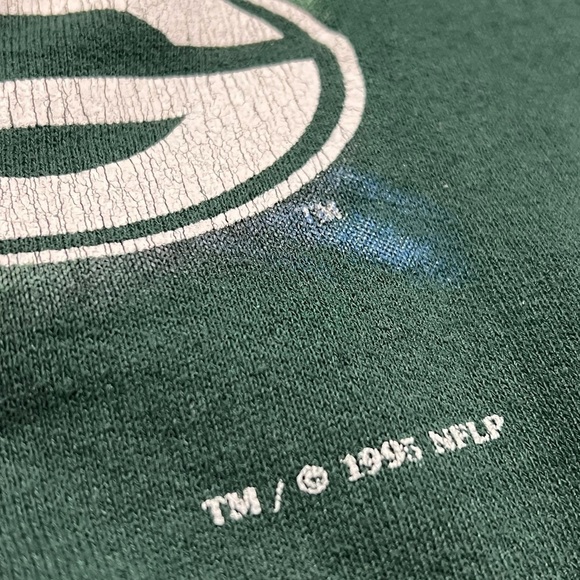 Vintage 90s Green Bay Packers 1990s NFL Football Crewneck Sports Sweatshirt - Picture 2 of 5